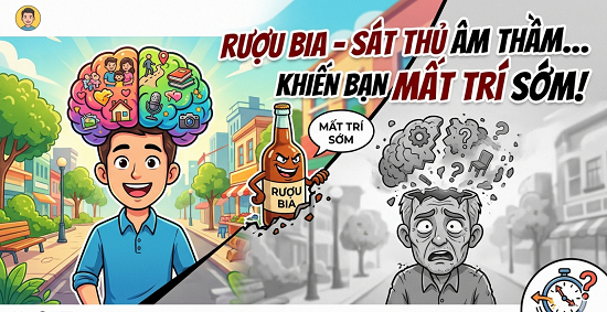 RƯỢU BIA VÀ NGUY CƠ GIẢM TRÍ NHỚ SỚM
