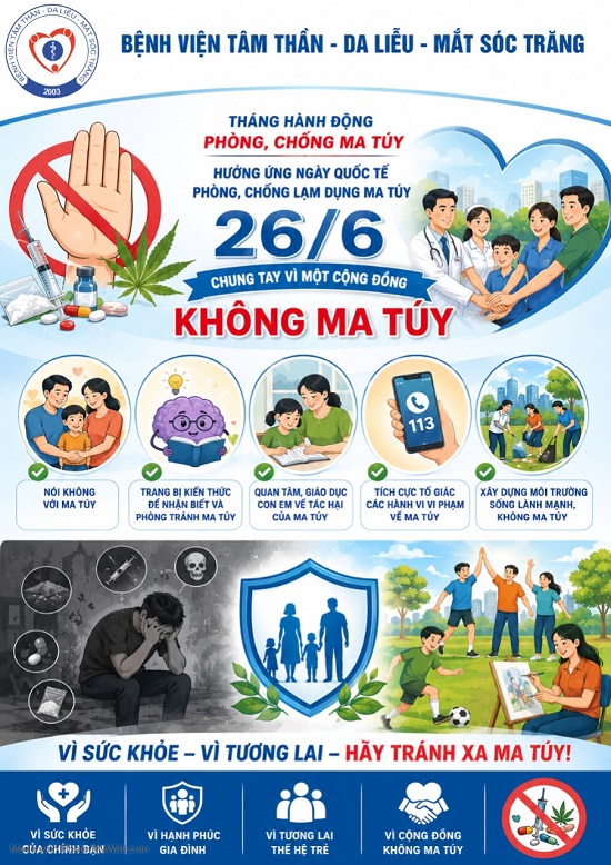 HƯỞNG ỨNG THÁNG HÀNH ĐỘNG PHÒNG, CHỐNG MA TÚY VÀ NGÀY QUỐC TẾ PHÒNG, CHỐNG LẠM DỤNG MA TÚY (26/6)